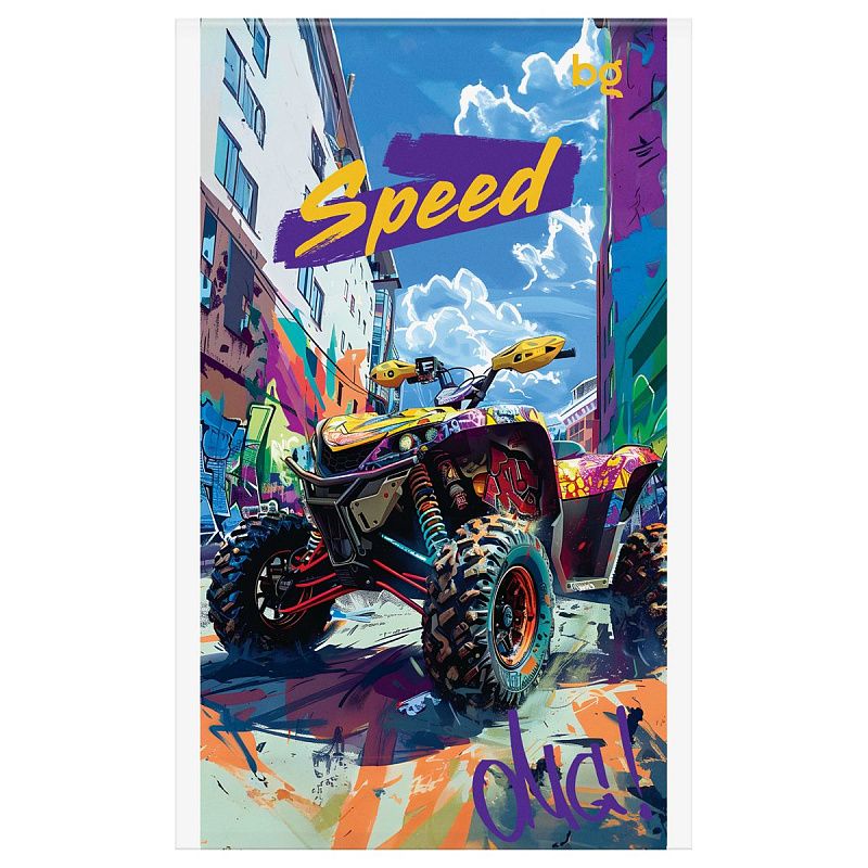 Блокнот А6 32л., на скрепке BG "Гонки. Скорость"