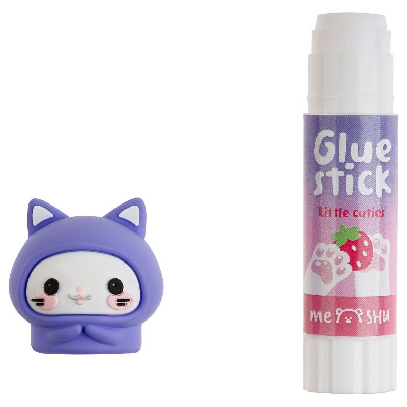 Клей-карандаш MESHU с топпером "Cuties", 8г, дисплей бокс, ПВП, ассорти