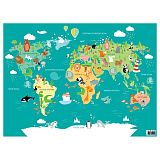 Настольное покрытие детское ArtSpace "World map", А3+