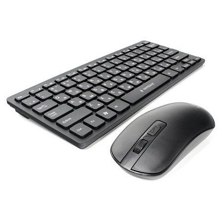Набор беспроводной GEMBIRD KBS-9100, клавиатура 78кл, мышь 4кн, 1600 DPI, 2.4 ГГц, черный