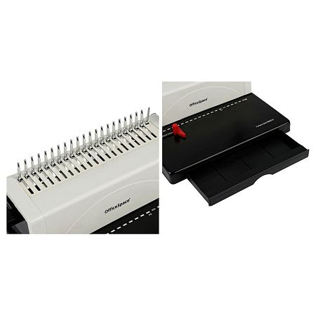 УЦЕНКА - Брошюровщик OfficeSpace BM254 "Perfect bind" для пластиковых пружин, пробивает 25л., сшивает 500л.