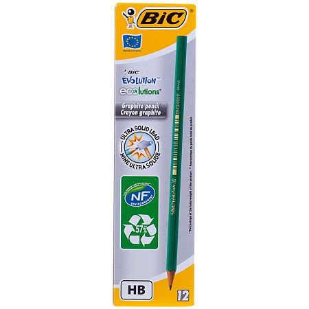 Карандаш ч/г Bic "Evolution" HB, заточен., пластиковый 