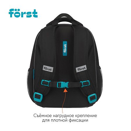 Ранец Först F-Light "Racing speed" 36*27*15см, 2 отделения, 2 кармана, анатомическая спинка 
