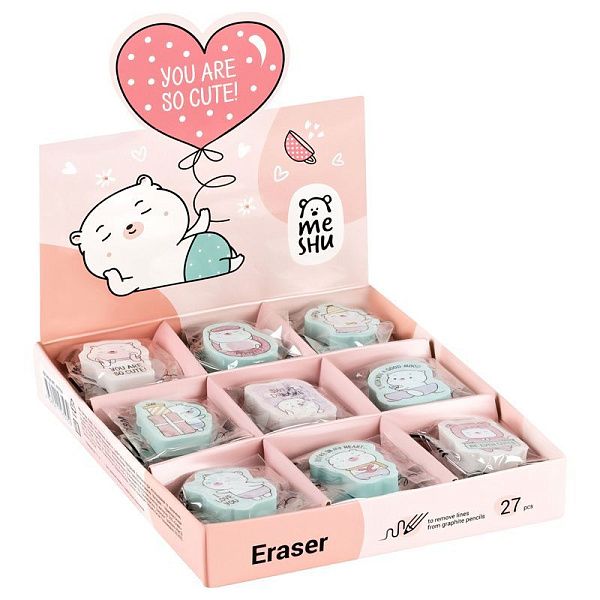 Ластик MESHU "Сute", фигурный, термопластичная резина, 40*30*13мм