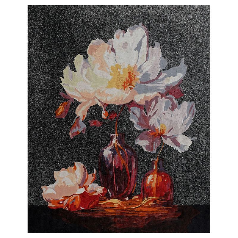 Картина по номерам на холсте с глиттером ТРИ СОВЫ "Натюрморт", 40*50, с акриловыми красками и кистями