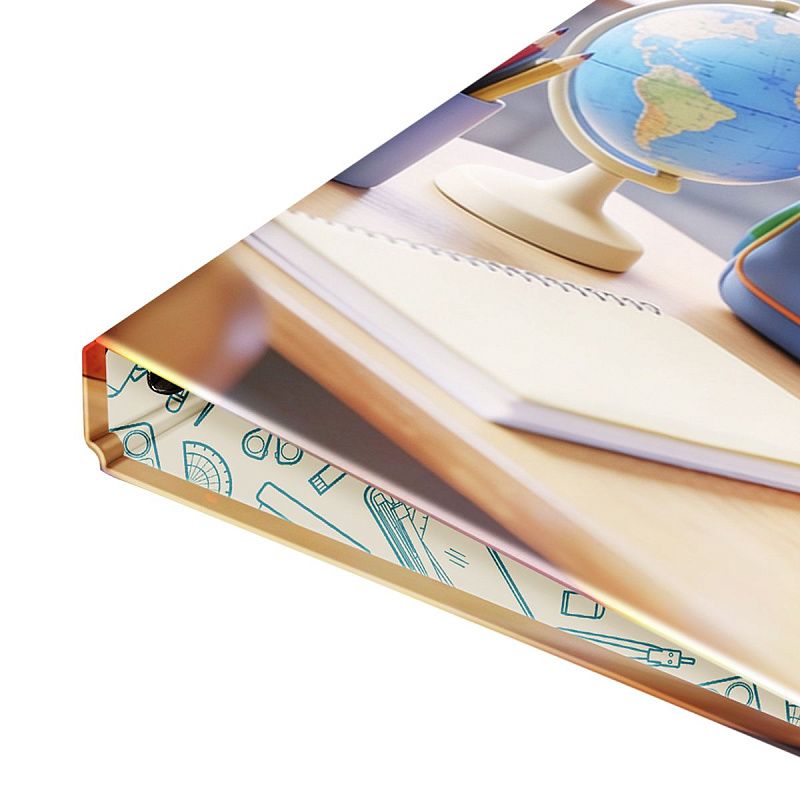 Папка-портфолио 7БЦ А4 BG, на 4 кольцах, универсальное "Школа", 20 файлов 