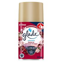 Сменный баллон для освежителя воздуха Glade Automatic "Пион и сочные ягоды", 269мл 