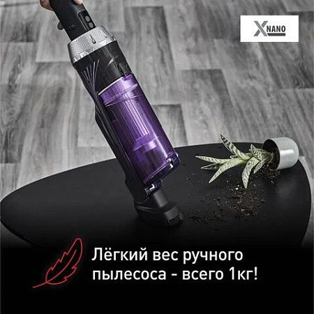 Пылесос вертикальный беспроводной TEFAL X-Nano Essential TY1129WO, потребляемая мощность 500 Вт, 0,4 л, черный, 7211004800
