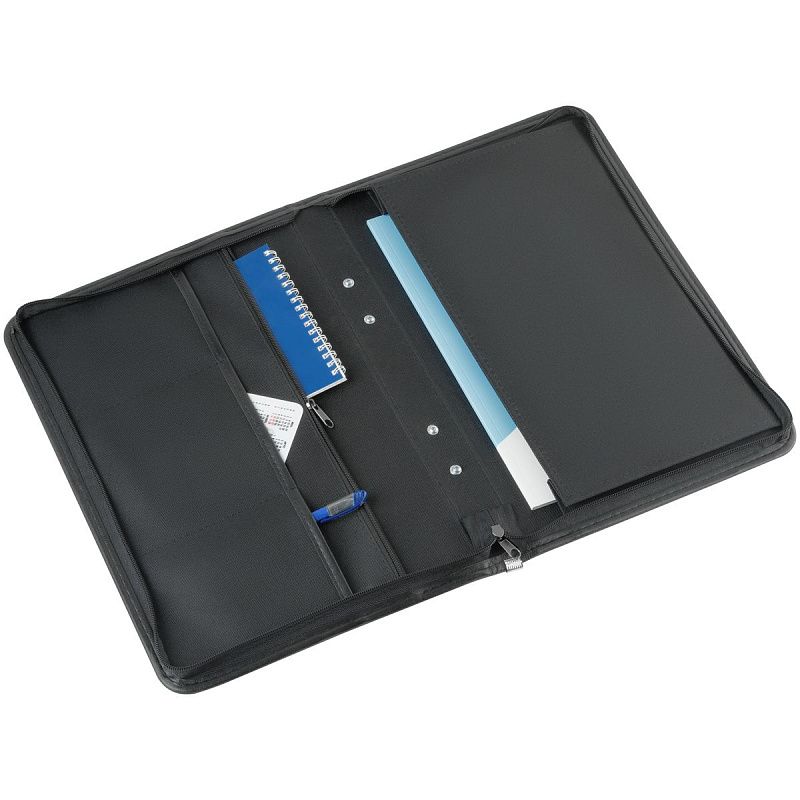 Папка деловая OfficeSpace "Dublin" кожзам, на молнии, ручка-трансформер 