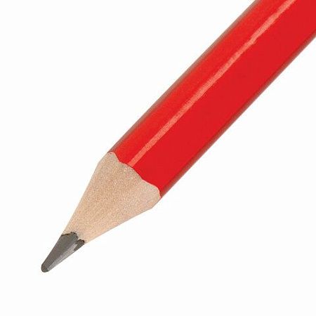 Карандаш чернографитный STAFF "Basic" BLP-744, 1 шт., НВ, с ластиком, пластик, корпус ассорти, 181744 