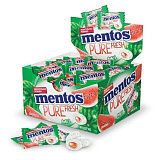 Жевательная резинка MENTOS (Ментос) "Pure White" со вкусом Арбуза, 100 мини-упаковок по 2 г
