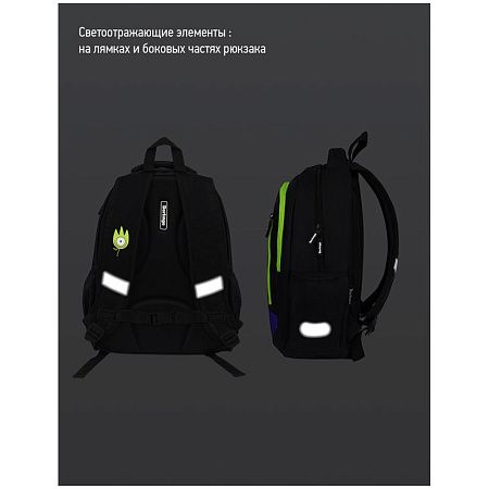 Рюкзак Berlingo Boom "Monsters" 38,5*29*12см, 2 отделения, 3 кармана, анатомическая ЭВА спинка 