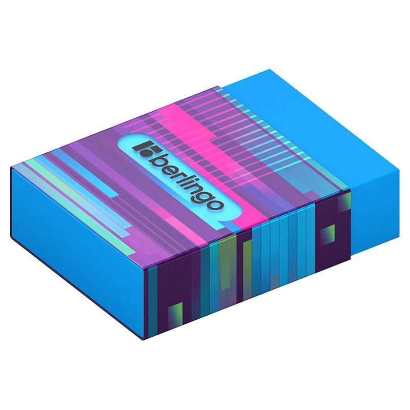 Ластик Berlingo "Glitch", Eco-PVC, пластиковый держатель с печатью, 45*32*11мм 