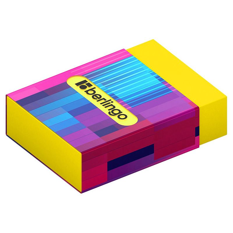 Ластик Berlingo "Glitch", Eco-PVC, пластиковый держатель с печатью, 45*32*11мм 