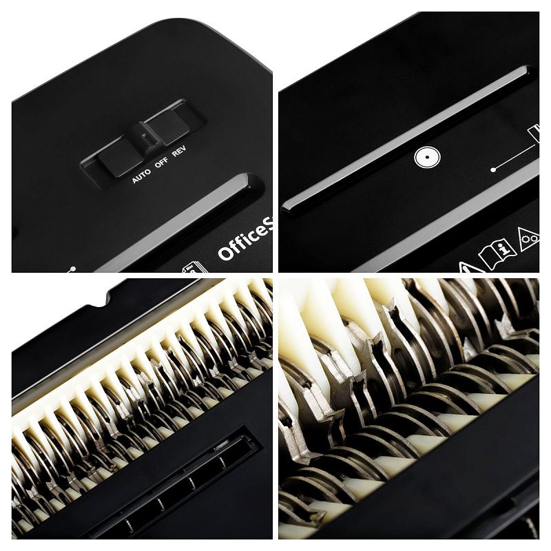 УЦЕНКА - Уничтожитель документов OfficeSpace DS813, 4 ур. секр., 4*39мм, 8 листов, 13л., CD, карты (осн 346323)