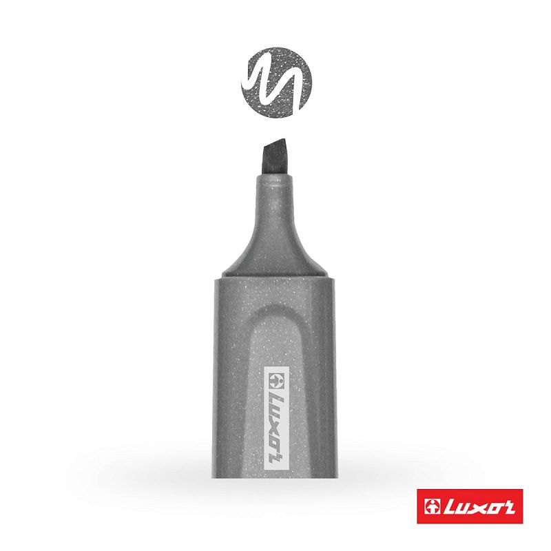 Текстовыделитель Luxor "Textliter Metallic" серебро, 1-5мм 