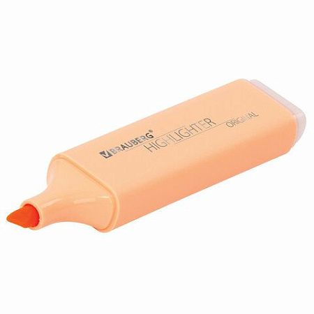 Текстовыделитель BRAUBERG "ORIGINAL PASTEL", ПЕРСИКОВЫЙ, линия 1-5 мм, 151696 
