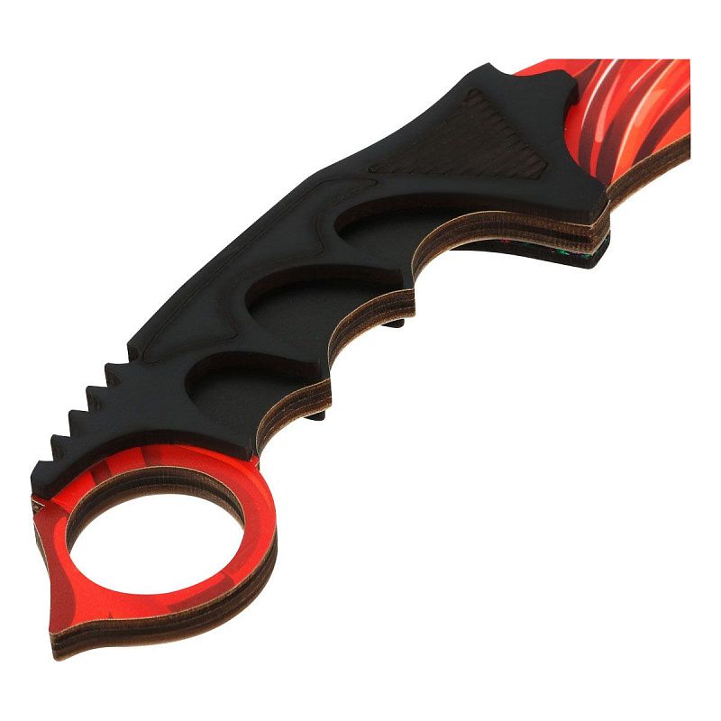 Нож деревянный ТРИ СОВЫ Керамбит, "Коготь", пакет с европодвесом 