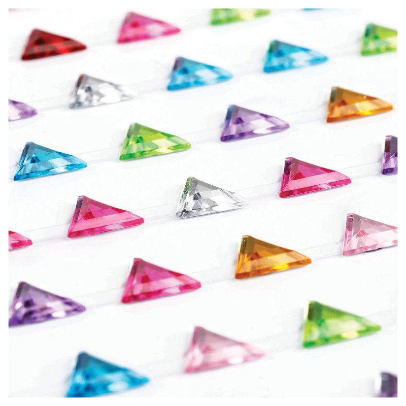 Наклейки акриловые MESHU "Сolorful crystal", 25*10см, стразы, 91 наклейка, инд. уп., европодвес