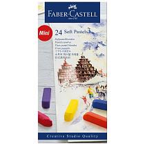 Пастель Faber-Castell "Soft pastels", 24 цвета, мини, картон. упаковка