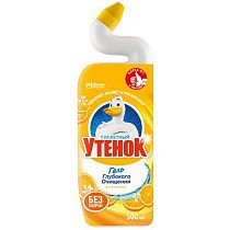 Средство для уборки туалета 500 мл, ТУАЛЕТНЫЙ УТЕНОК "Цитрусовый" 