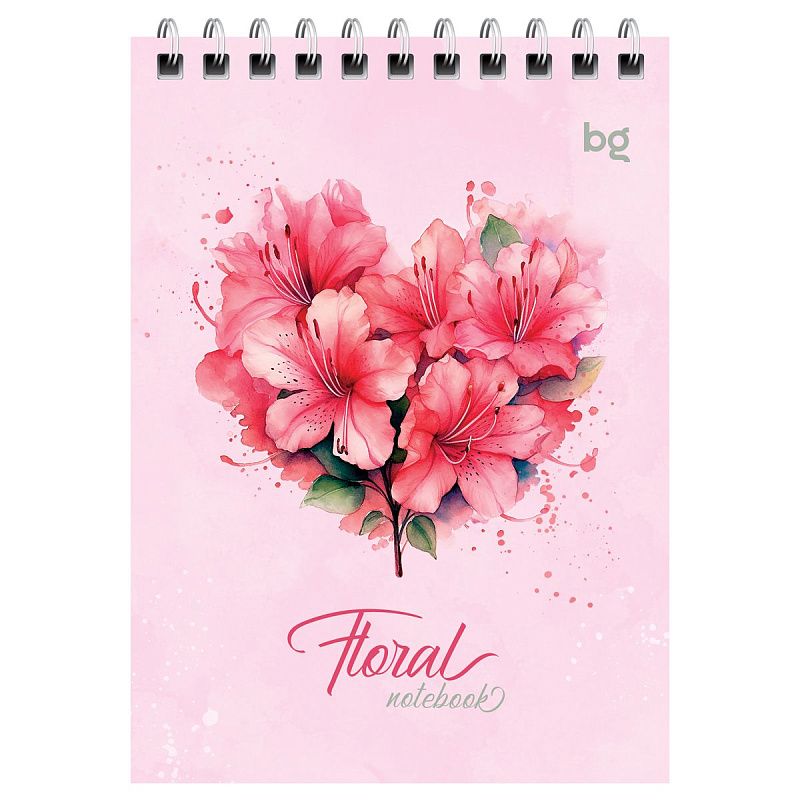 Блокнот А6 40л. на гребне BG "Floral notebook"