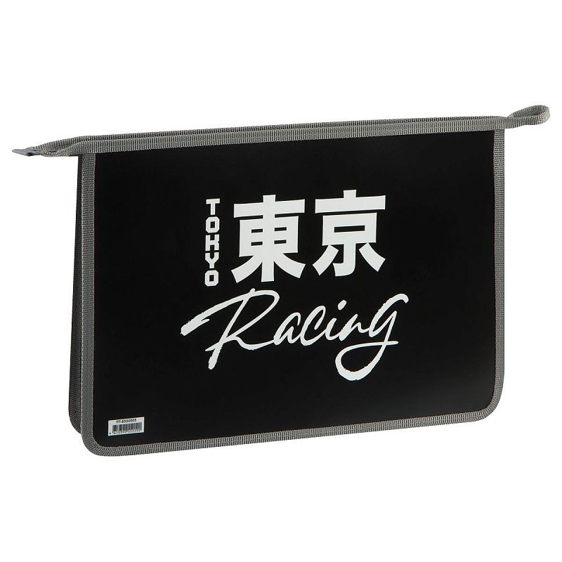 Папка для тетрадей 1 отделение, ArtSpace "Tokyo Racing", А4, пластик, на молнии 