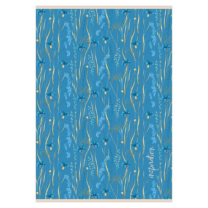 Тетрадь 48л., А4, клетка BG "Васильковое настроение", матовая ламинация