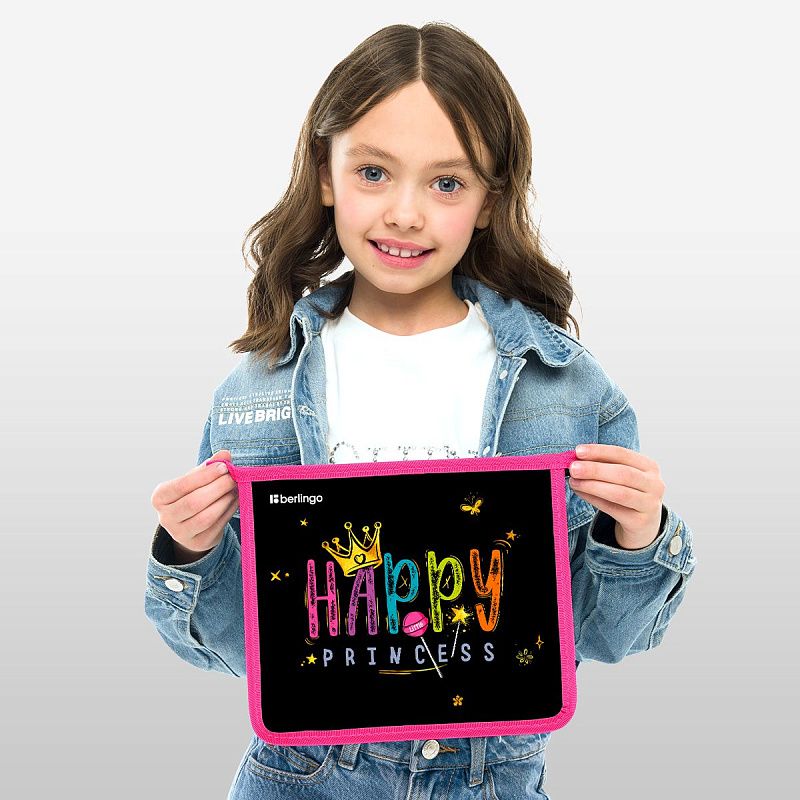 Папка для тетрадей 1 отделение, А5 Berlingo "Candy Princess", 240*205*40 мм, пластик, на молнии 