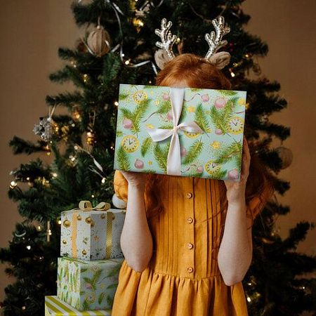 Бумага упаковочная новогодняя НАБОР 3 шт. "Golden XMAS", С ЭФФЕКТАМИ, 70х100 см, ЗОЛОТАЯ СКАЗКА, 592188