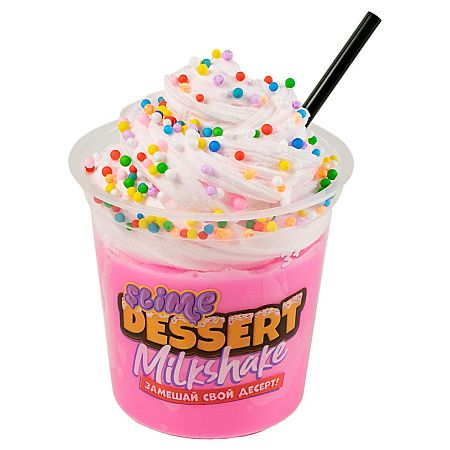 Слайм Slime Dessert "Milkshake" розовый/сиреневый, 320г., ассорти