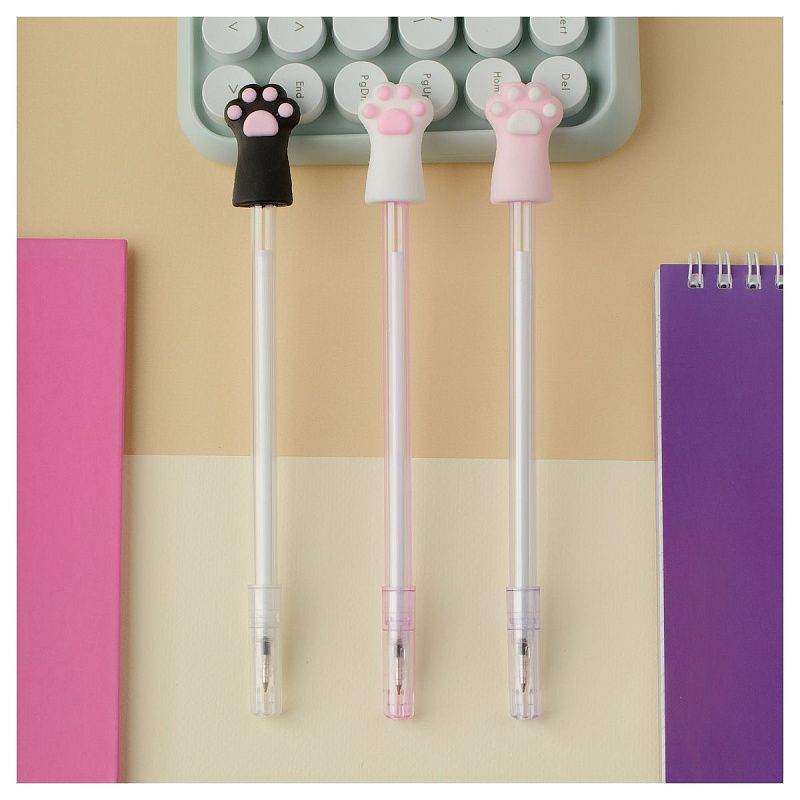 Ручка шариковая MESHU "Paws" синяя, 0,7мм, корпус ассорти