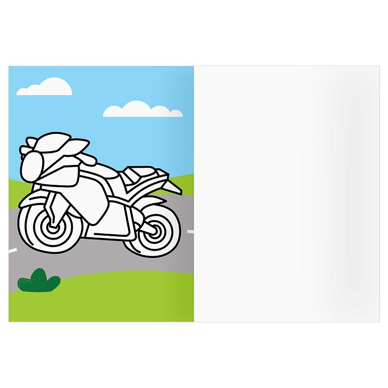 Раскраска А4 ТРИ СОВЫ "Транспорт", 16стр., цветной фон