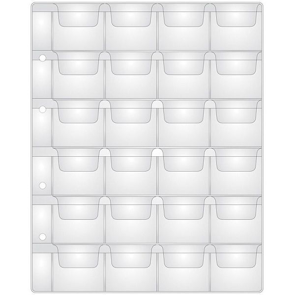 Лист для альбома OfficeSpace "Optima" на 24 монеты 44*40, 120мкм