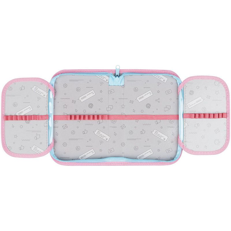 Пенал 1 отделение, 210*130 ArtSpace "Cat power", две откидные секции, ткань 