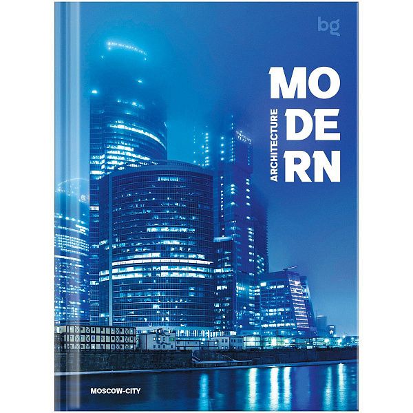 Бизнес-блокнот А6, 80л., BG "Modern city", глянцевая ламинация
