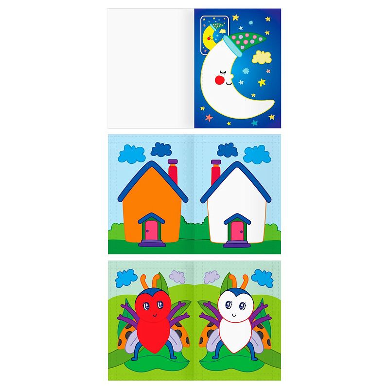 Раскраска пальчиковая с цв. фоном А5, 8 стр., ТРИ СОВЫ "Рисую пальчиками. Выпуск 2"