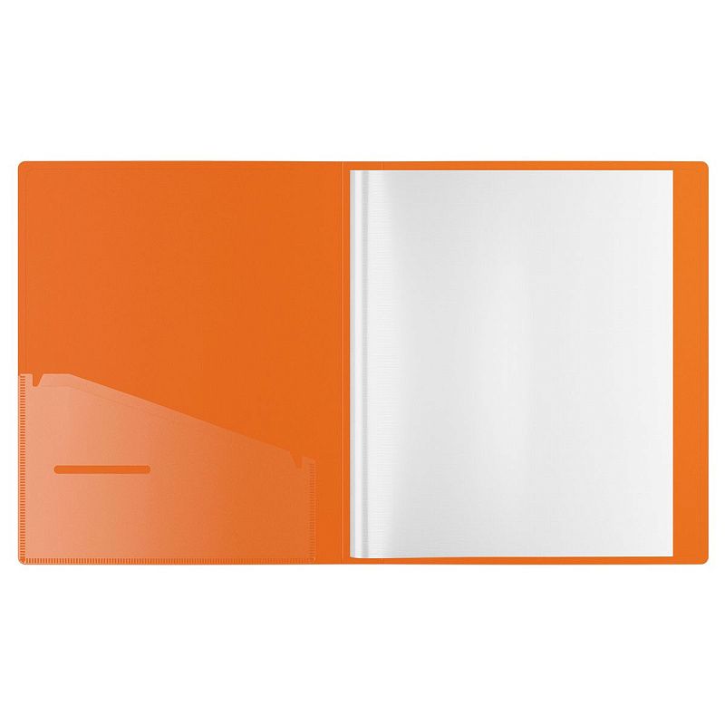 Папка с 60 вкладышами Berlingo "Soft Touch Pro", 30мм, 700мкм, с внутр. карманом, бирюзовая, внутр. оранжевая, софт-тач 