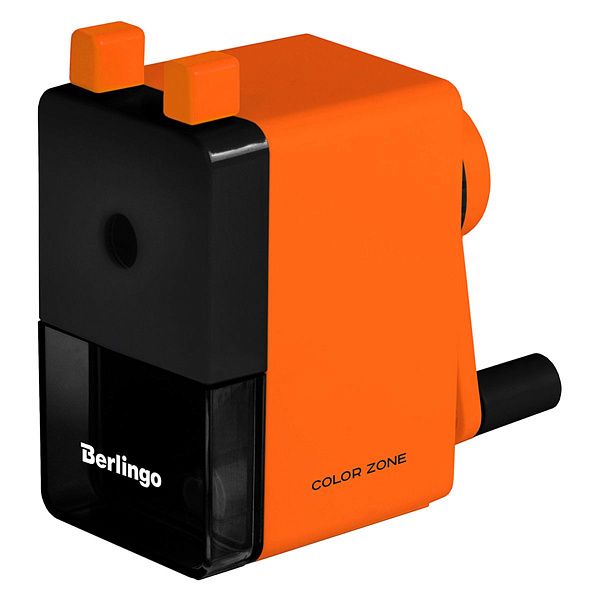 УЦЕНКА - Точилка механическая Berlingo "Color Zone", оранжевая, пласт. корпус, инд. упак. (осн 326160)