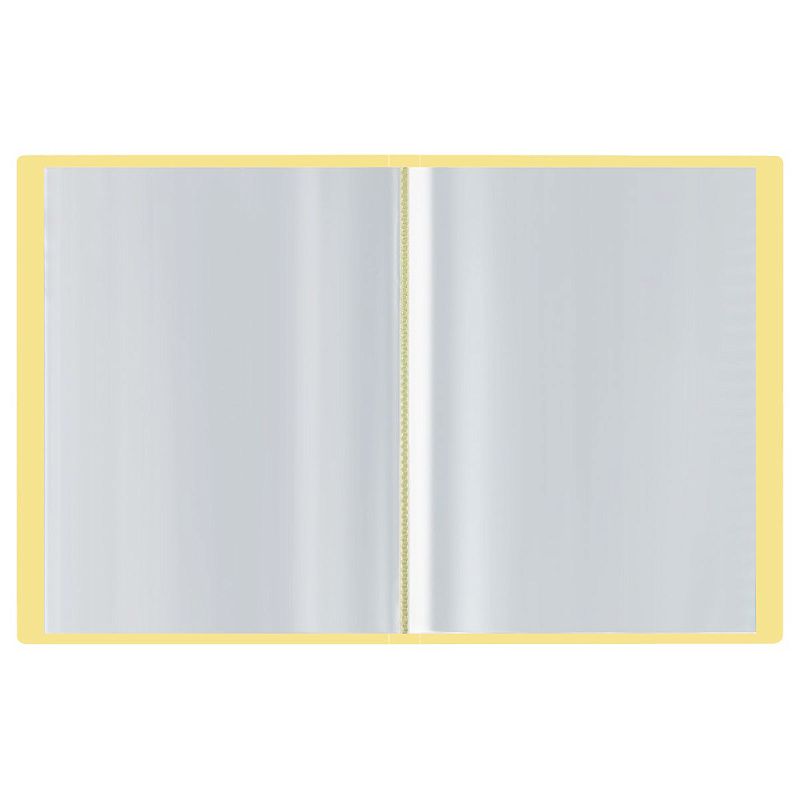 Папка с 20 вкладышами СТАММ А4, 14мм, 500мкм, пластик, пастель, желтая 