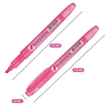 Текстовыделитель Crown "Multi Hi-Lighter" розовый, 1-4мм 