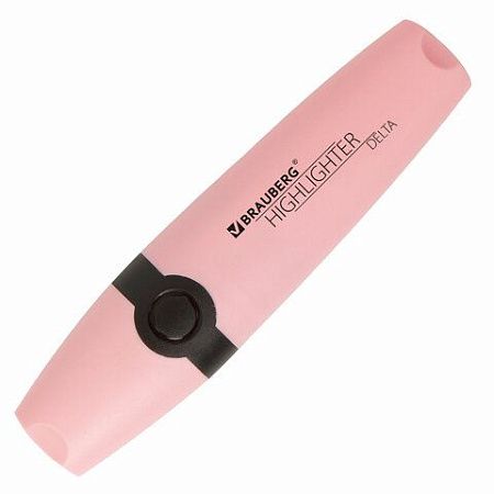 Текстовыделитель BRAUBERG "DELTA PASTEL", ПАСТЕЛЬНЫЙ РОЗОВЫЙ, линия 1-5 мм, 151731 