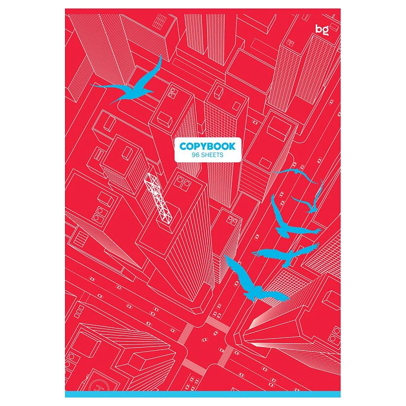 Тетрадь 96л., А4, клетка BG "С высоты полета", выборочный лак