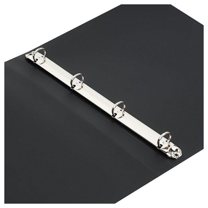 Папка на 4 кольцах OfficeSpace "Вита" А4, 25мм, 500мкм, пластик, черная 