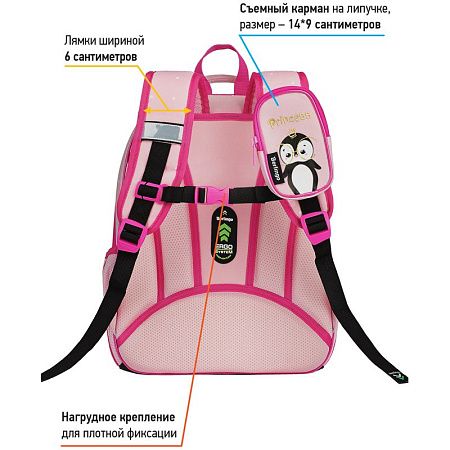 Ранец Berlingo Expert Plus "Princess" 38*29*15см, 2 отделения, 2 кармана, анатомическая спинка 