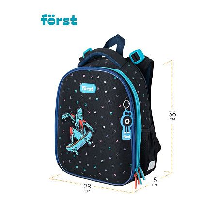 Ранец Först F-Top "Neo skater" 36*28*15см, 2 отделения, 2 кармана, анатомическая спинка 