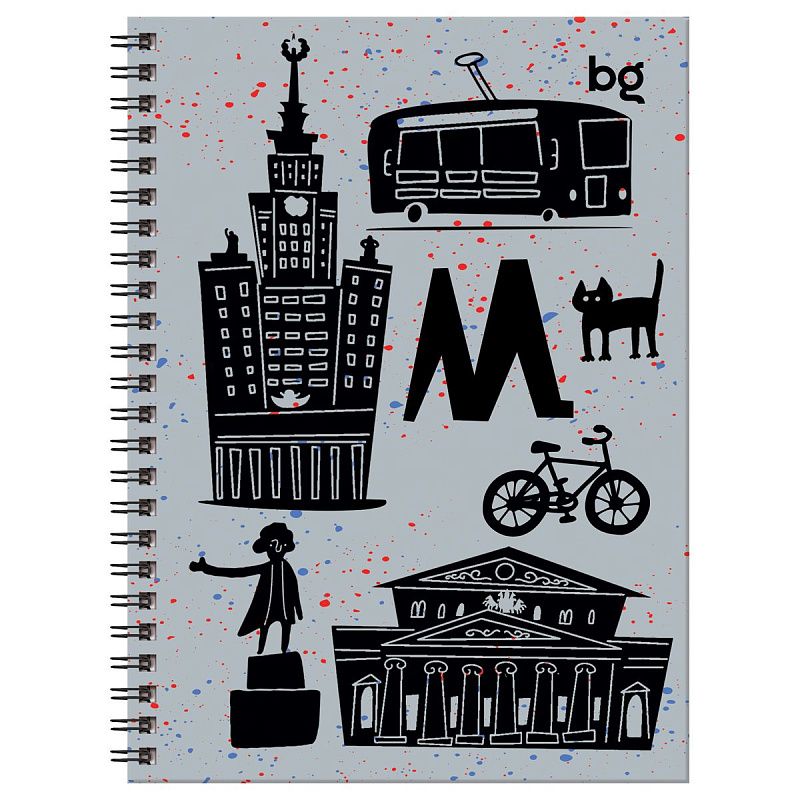 Записная книжка А6 96л., на гребне BG "Экспонат", глянцевая ламинация, твердая обложка