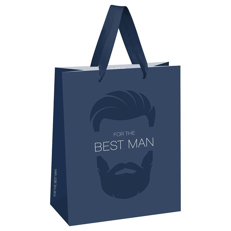 Пакет подарочный 26*32*12см MESHU "Real man",  матовая ламинация