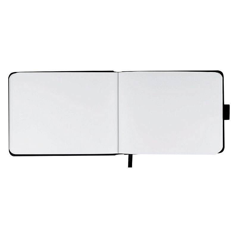 Скетчбук 100л., 148*105 Гамма "Студия", черный, твердая обложка, на резинке, белая, 110г/м2