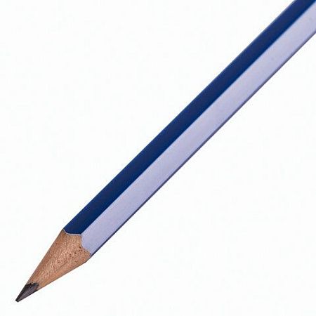 Карандаш чернографитный BRAUBERG "GX-100", 1 шт., HB, с ластиком, корпус синий, 181720 